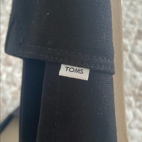 TOMS Black Canvas Slip-Ons - Picture 7 of 9